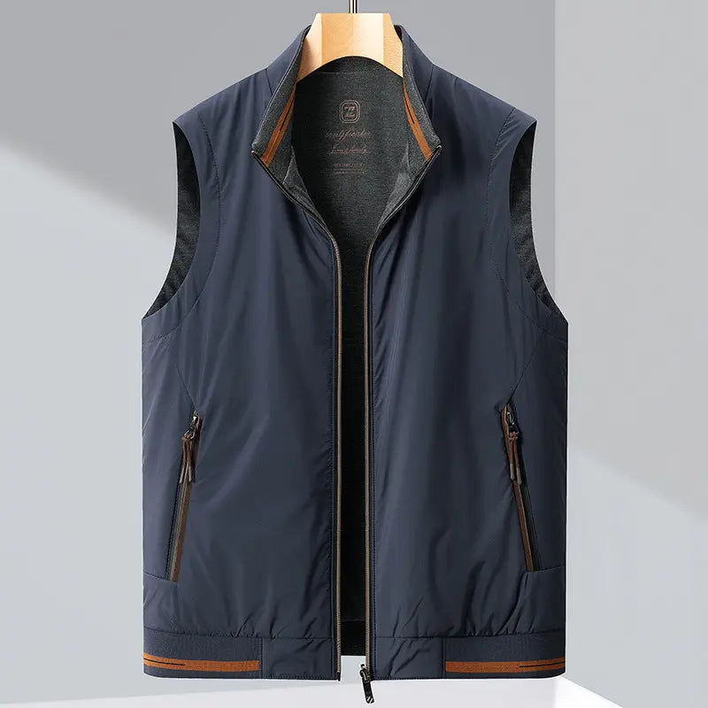 Men's Vest - High Neck with Full Zip Front