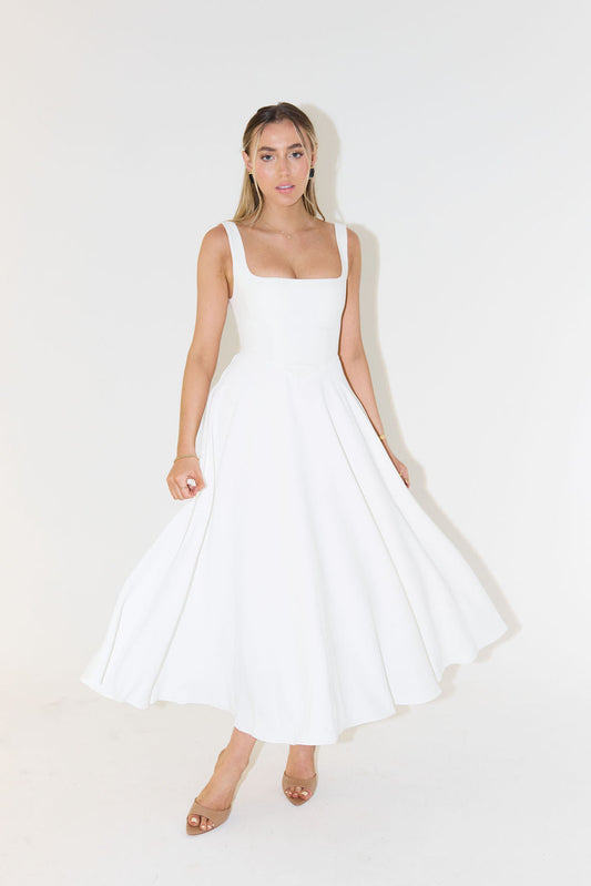 Casual Summer Sleeveless A-Line Midi Dress for Women - Modish World
