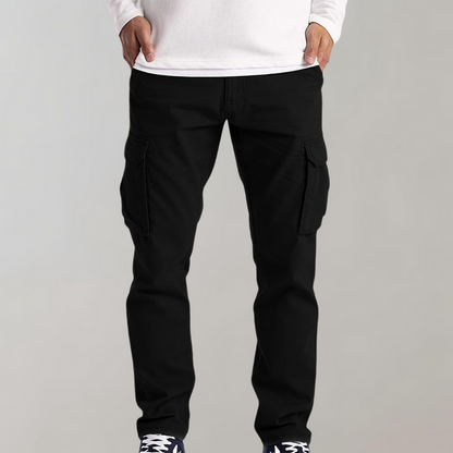 Men's Straight Leg Cargo Pants with Side Pockets