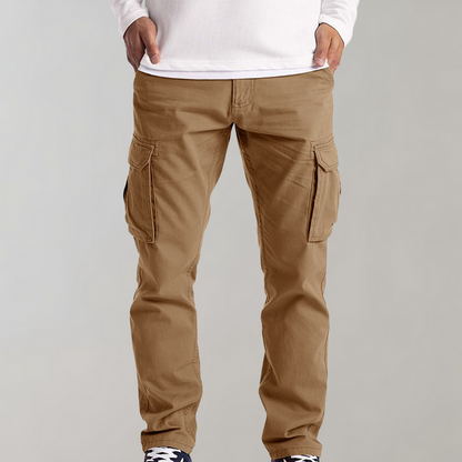 Men's Straight Leg Cargo Pants with Side Pockets