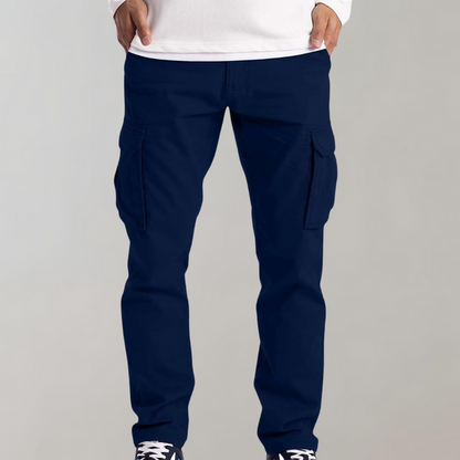 Men's Straight Leg Cargo Pants with Side Pockets