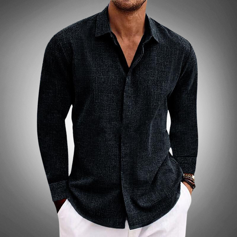 Simple Comfortable Mens Long Sleeve Tee Shirt