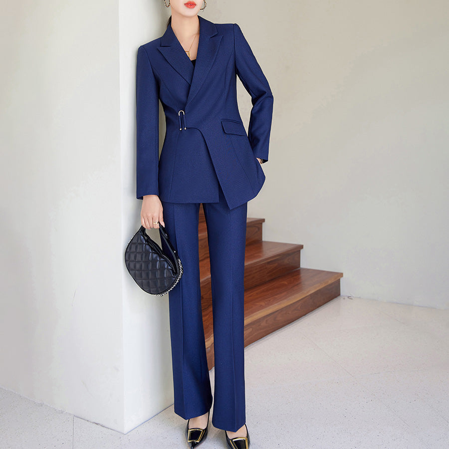Classic Ladies Business Suit Jacket and Pants Set