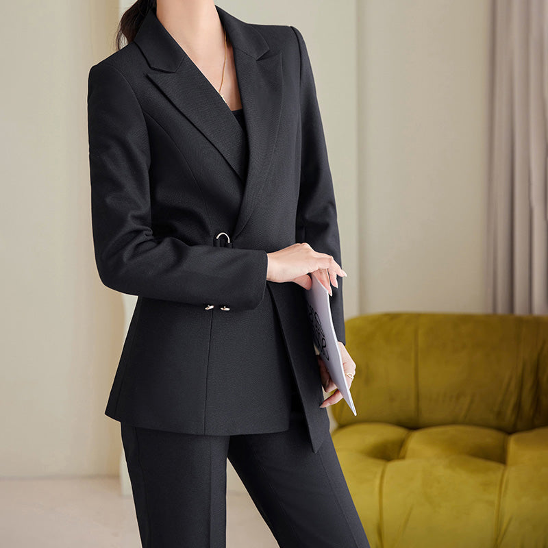 Classic Ladies Business Suit Jacket and Pants Set - ModishWorld