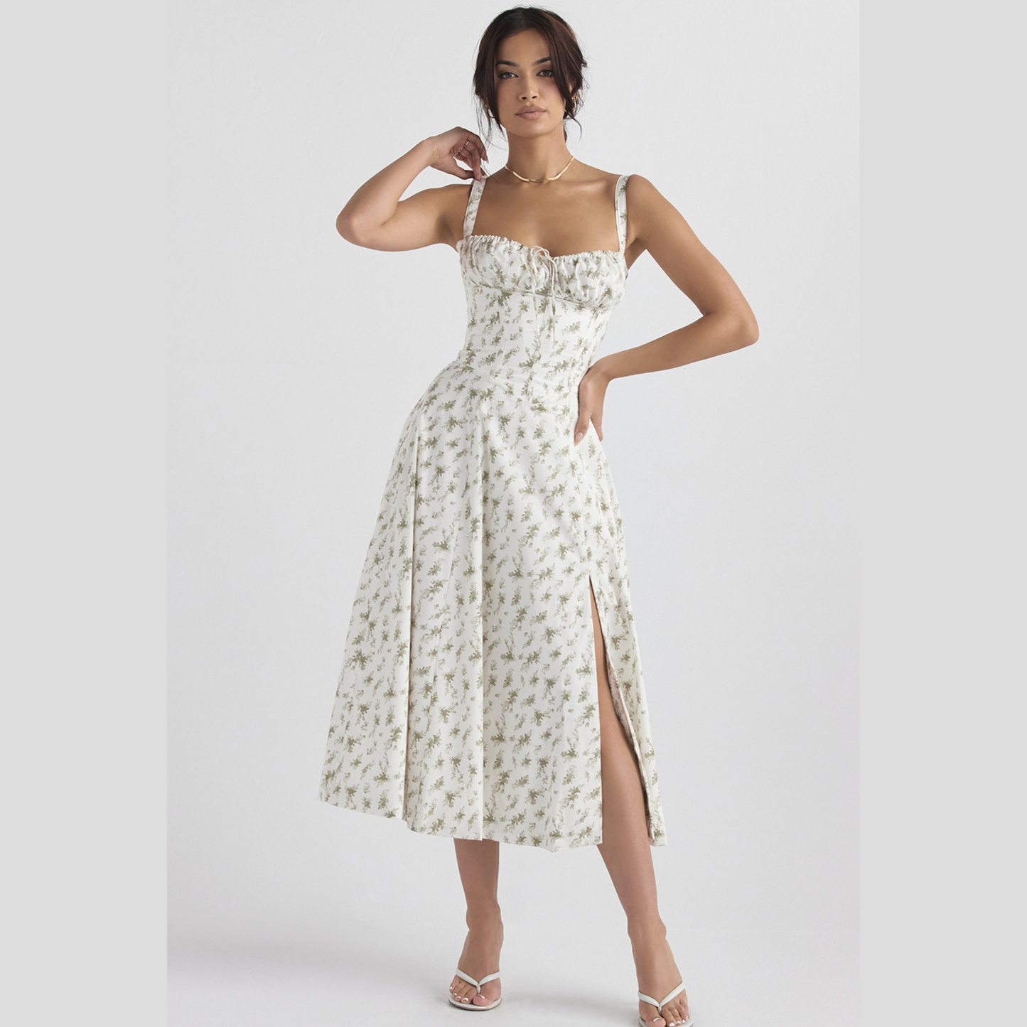 Beautiful Floral Garden Party Dress