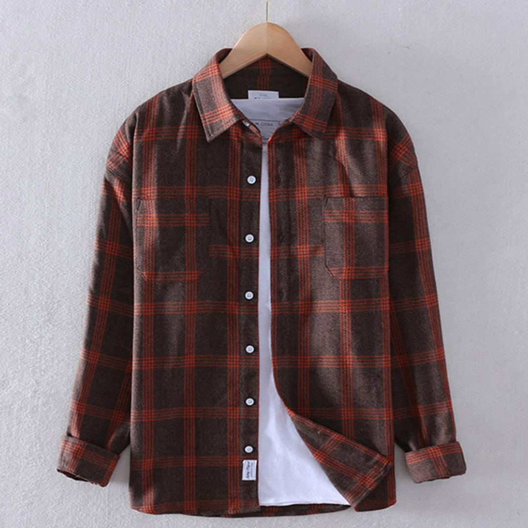 Classic Plaid Flannel Shirt for Men
