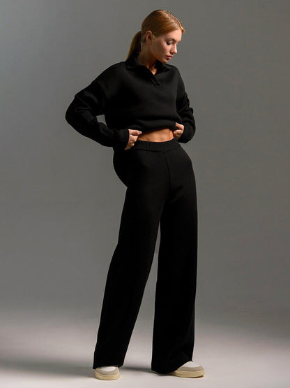 Feminine Crew Neck Wool Sweater