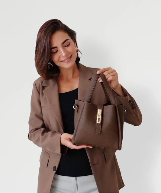 Classic Women's Tote Bag with Gold Accents - Modish World