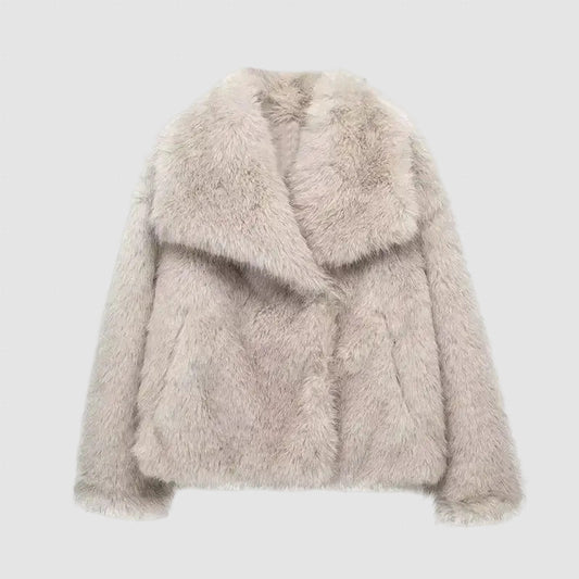 Warm Synthetic Fur Coat for Ladies - ModishWorld