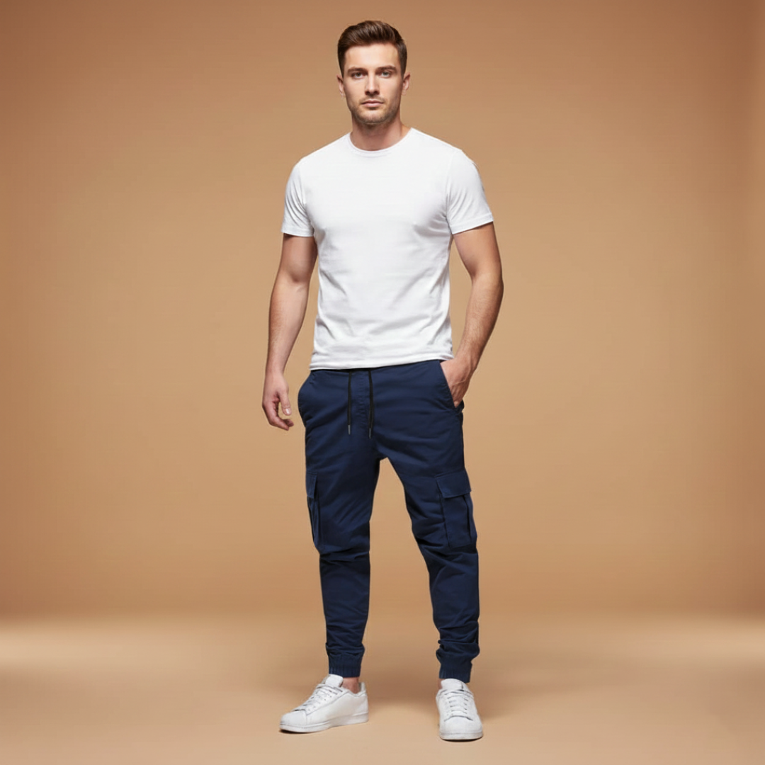 Comfortable Men's Elastic Waist Joggers Pants