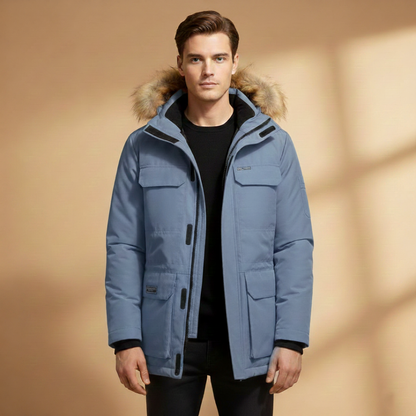 Waterproof Men's Hooded Zip Up Jacket