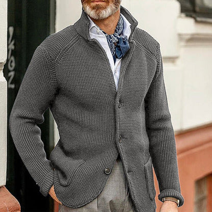 Classic Crew Neck Cardigan Sweater