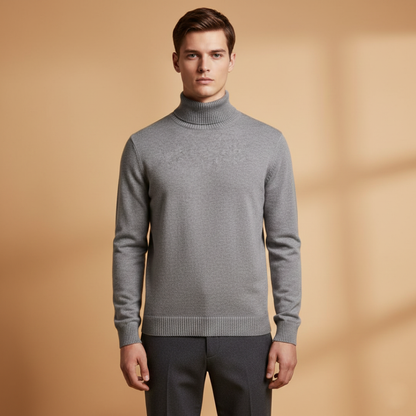 Classic Fit Men's Ribbed Turtleneck Sweater
