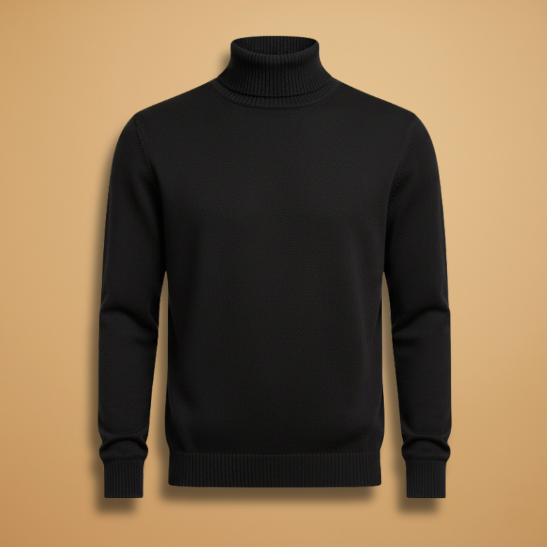 Classic Fit Men's Ribbed Turtleneck Sweater - Modish World