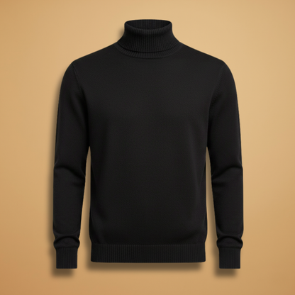 Classic Fit Men's Ribbed Turtleneck Sweater - Modish World