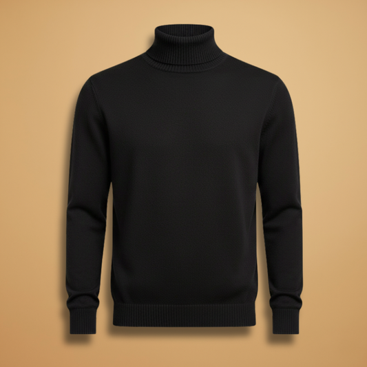 Classic Fit Men's Ribbed Turtleneck Sweater - Modish World