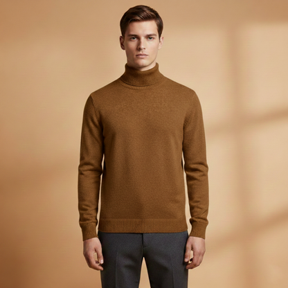 Classic Fit Men's Ribbed Turtleneck Sweater