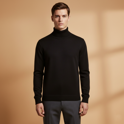 Classic Fit Men's Ribbed Turtleneck Sweater