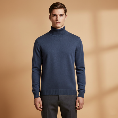 Classic Fit Men's Ribbed Turtleneck Sweater