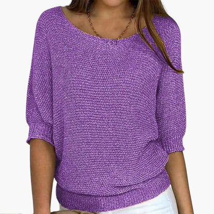 Relaxed Fit V Neck Women's Top