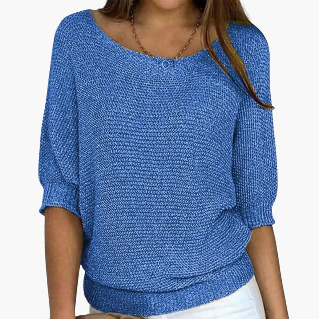 Relaxed Fit V Neck Women's Top