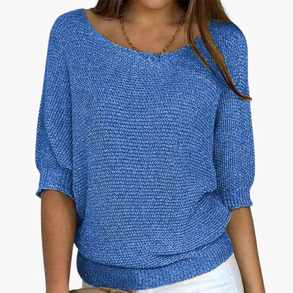 Relaxed Fit V Neck Women's Top