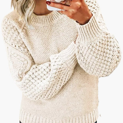 Loose Fit Women's Cable Knit Sweater - ModishWorld