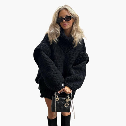 Large Crew Neck Women's Sweater