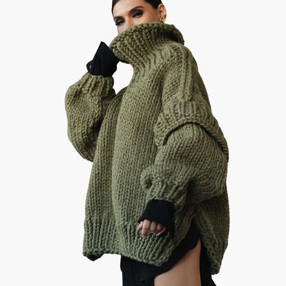 Large Crew Neck Women's Sweater