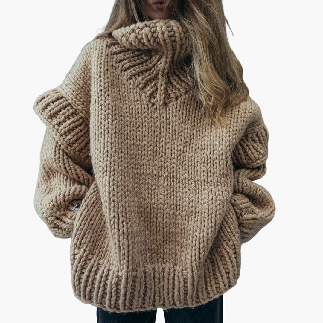 Large Crew Neck Women's Sweater