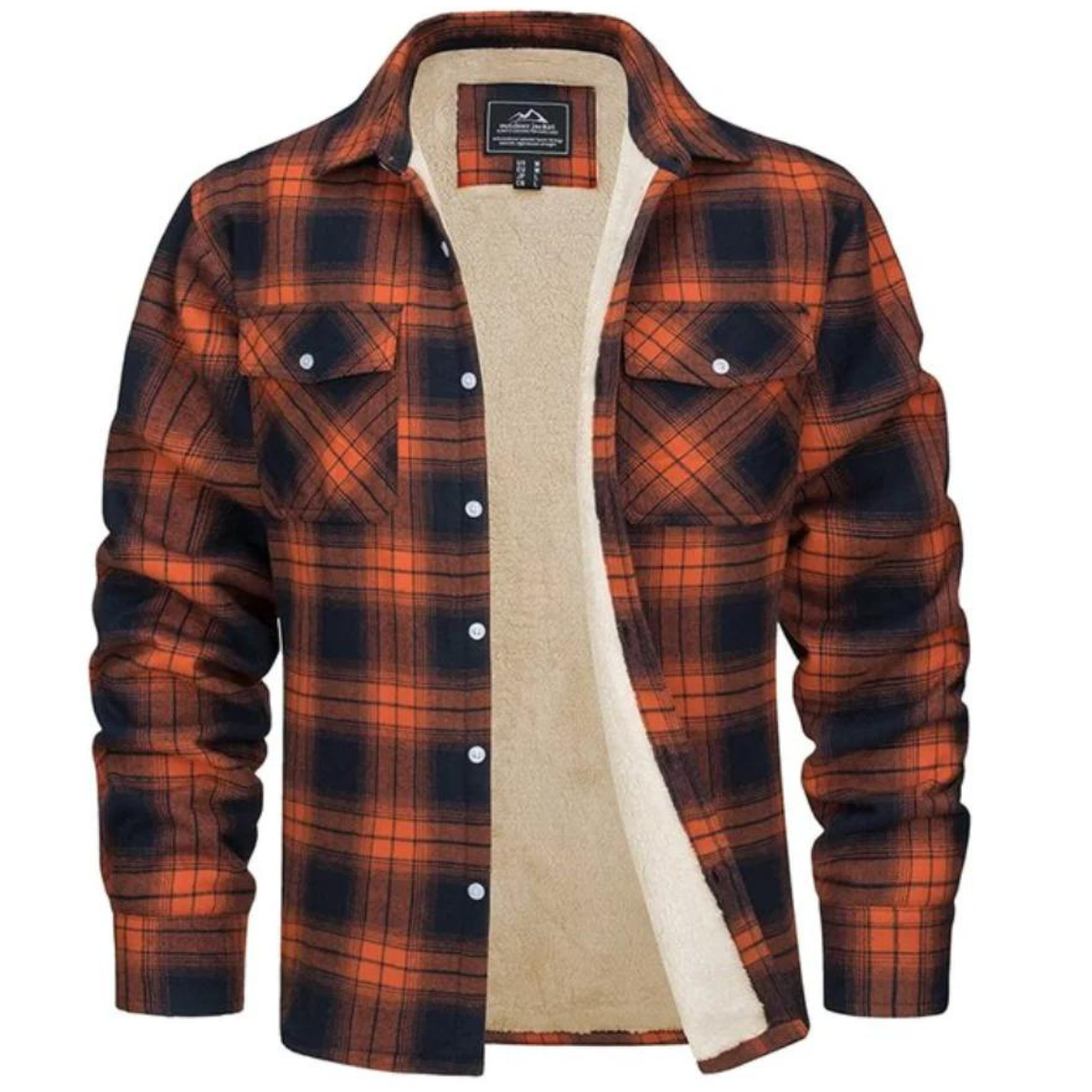 Warm Insulated Mens Plaid Coat - ModishWorld