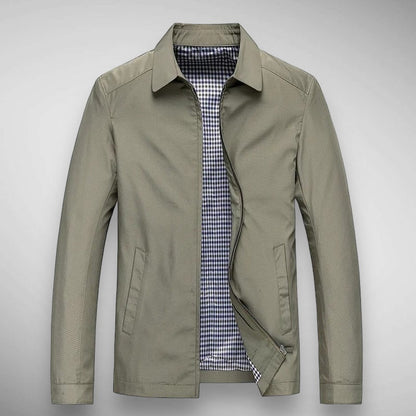 Classic Fit Mens Jacket - Plaid Lined & Traditional Collar