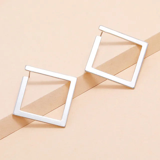 Gold & Silver Geometric Earrings: Extravagant Style
 - ModishWorld