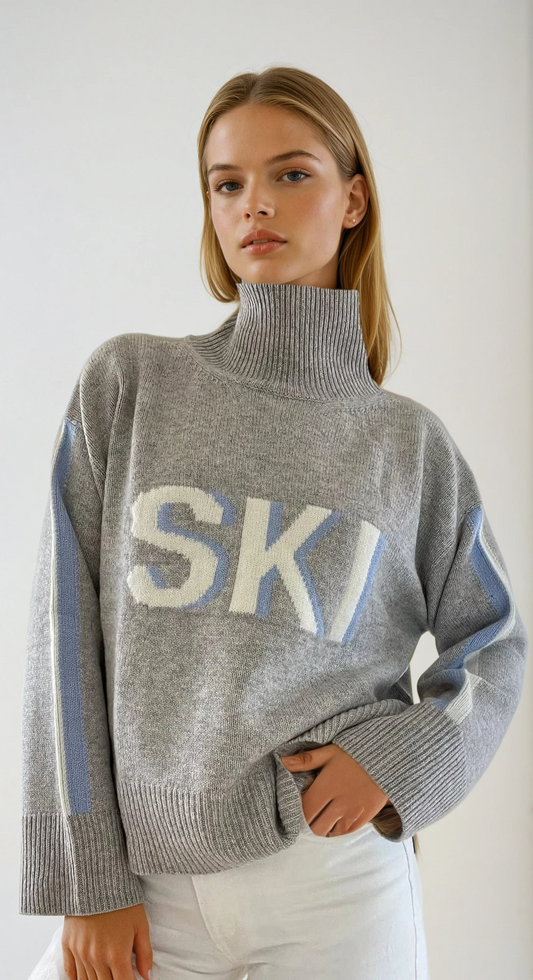 Classic Vintage Turtleneck Snow Jumper - Modish World