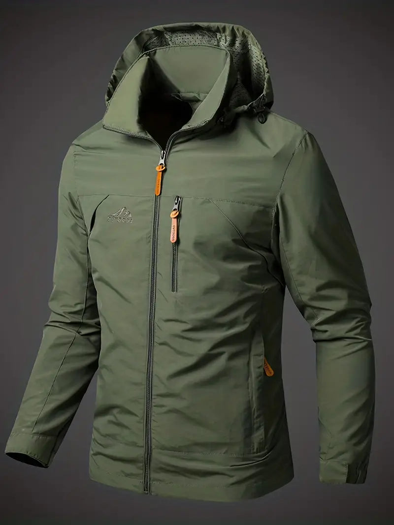 Waterproof Men's Full Zip Windbreaker Jacket - ModishWorld