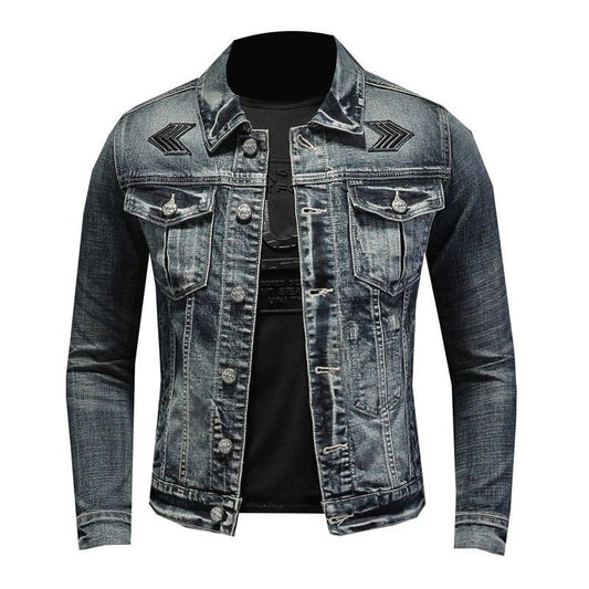 Classic Denim Trucker Jacket - Button Up Chest Pockets - ModishWorld