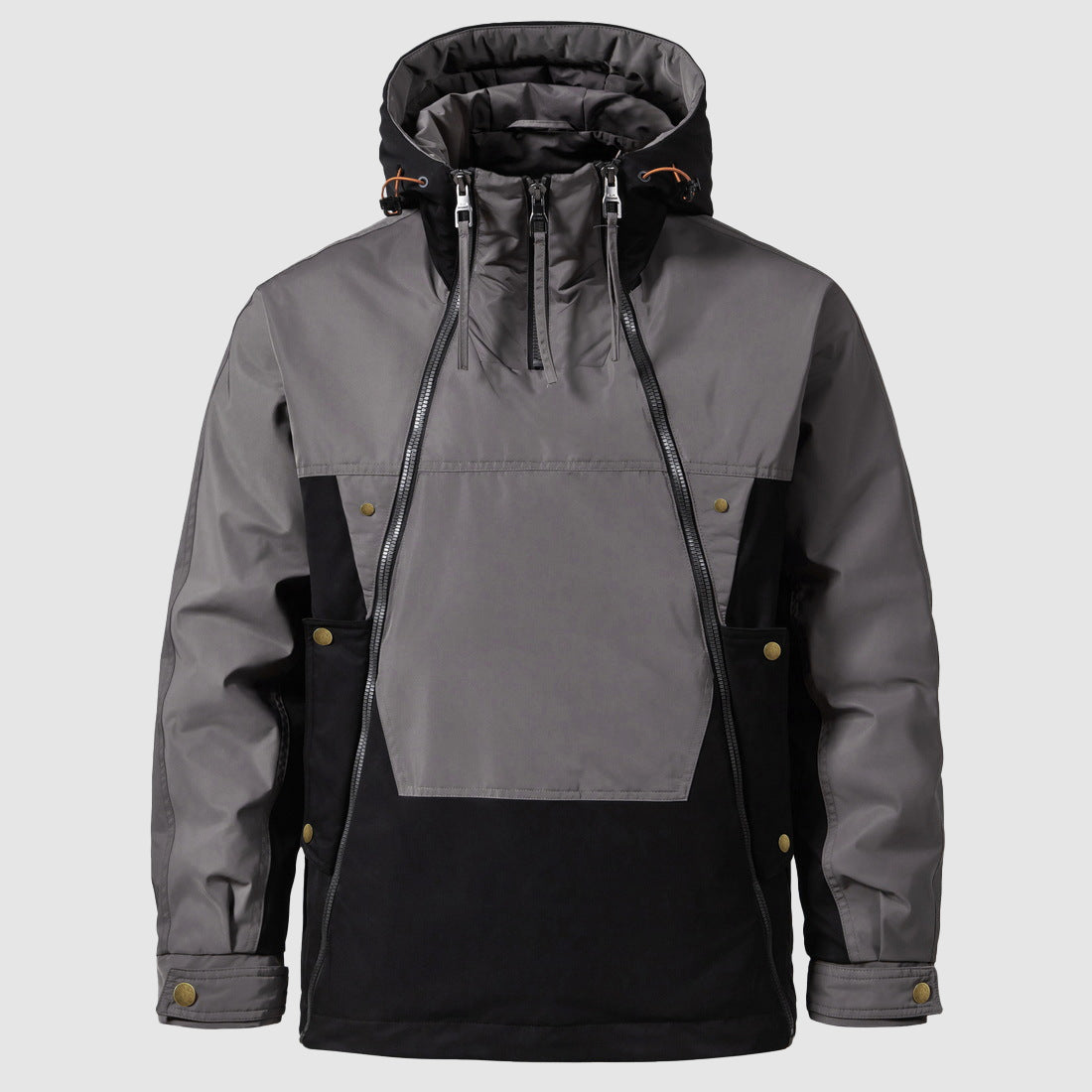 Waterproof Men's Jacket with Hood and Zip Front - ModishWorld