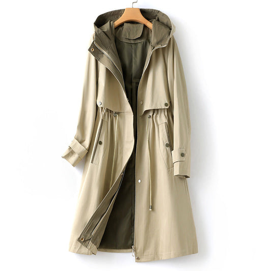 Waterproof Long Women's Slim Raincoat - ModishWorld