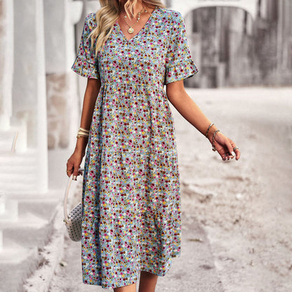 Stylish Floral Midi Sundress - Perfect Beach Wear