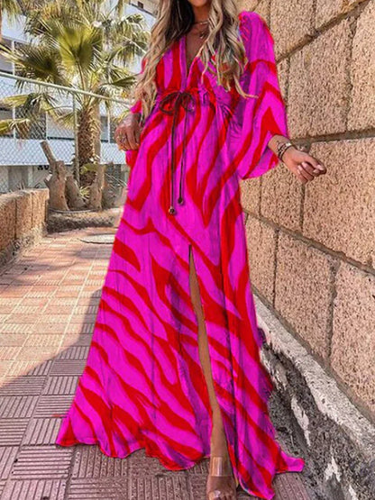Vibrant Floral Long Maxi Dress for Women