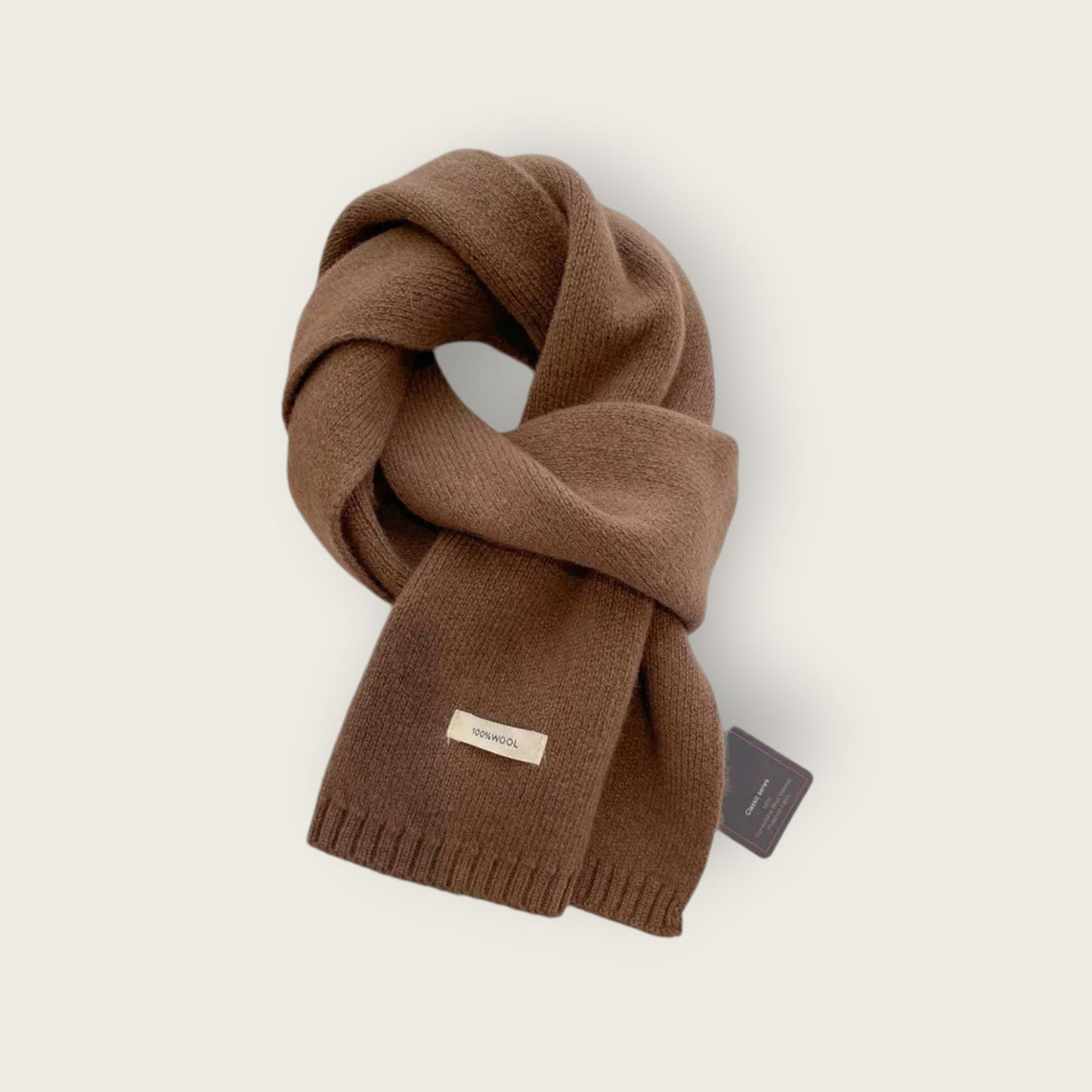 Soft Unisex Scarf with Textured Ribbed Trim