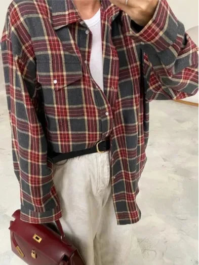 Warm Checked Ladies Flannel Shirt