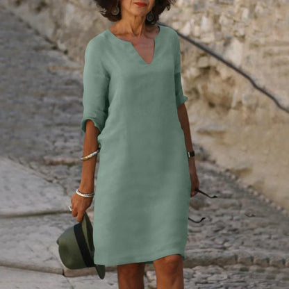 Women's Casual V-Neck Mini Summer Dress