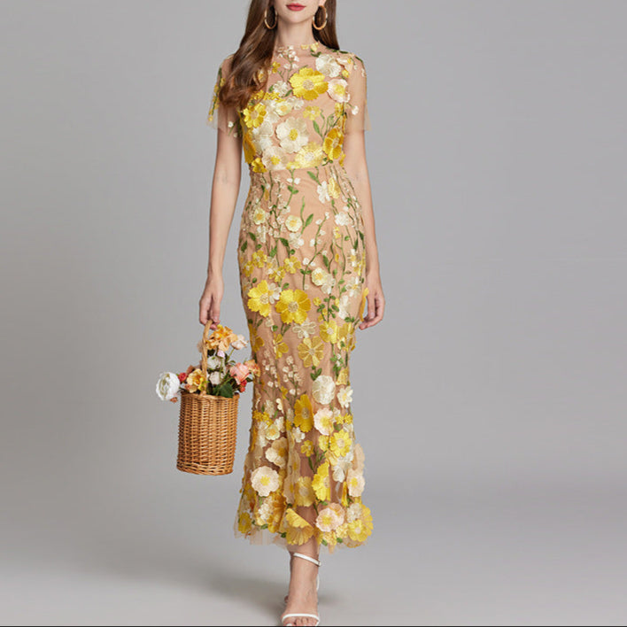 Classic Floral Summer Dress - Sleeveless, Chic Style