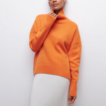 Women's Sweater - Crew Neck with Textured Bottom