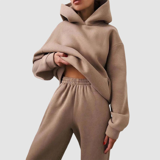 Warm Cozy Women's Fleece Jogger Suit - ModishWorld