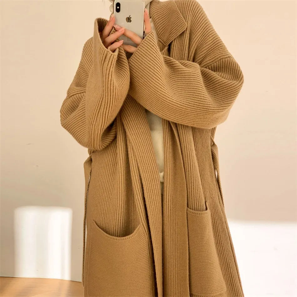 Warm Winter Knitted Coat for Ladies - ModishWorld