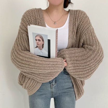 Cozy Oversized Open Front Cardigan for Women - ModishWorld