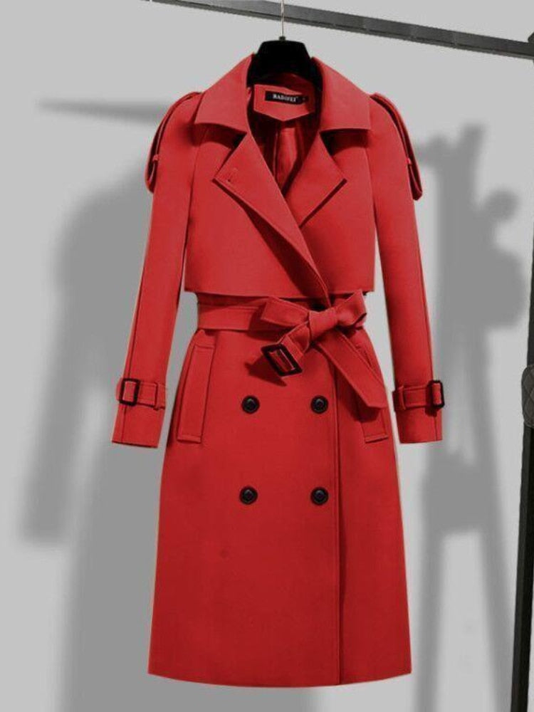Classic Double Breasted Women's Trench Coat
