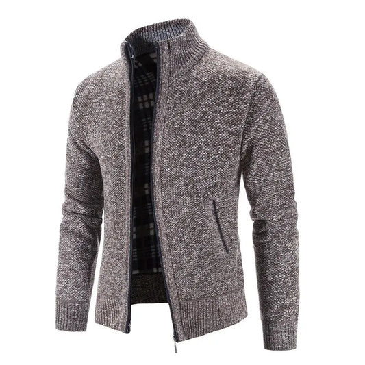 Warm Crew Neck Knit Cardigan for Men Winter - ModishWorld